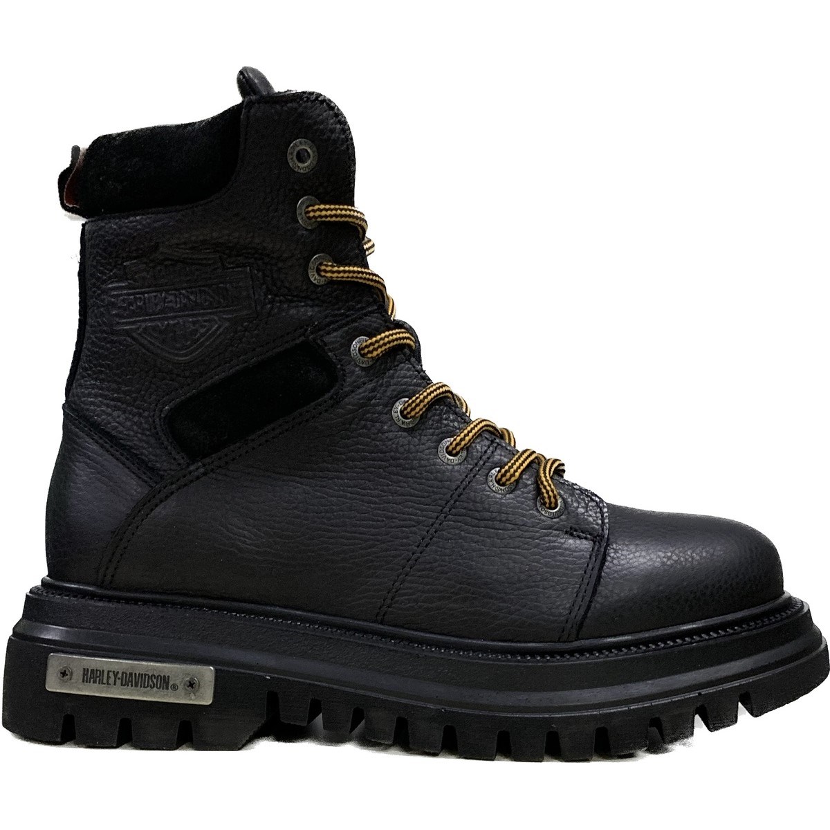 Harley Davidson Erkek Bot 021M100618 Black // Baskılı Deri