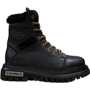 Harley Davidson Erkek Bot 021M100618 Black // Baskılı Deri