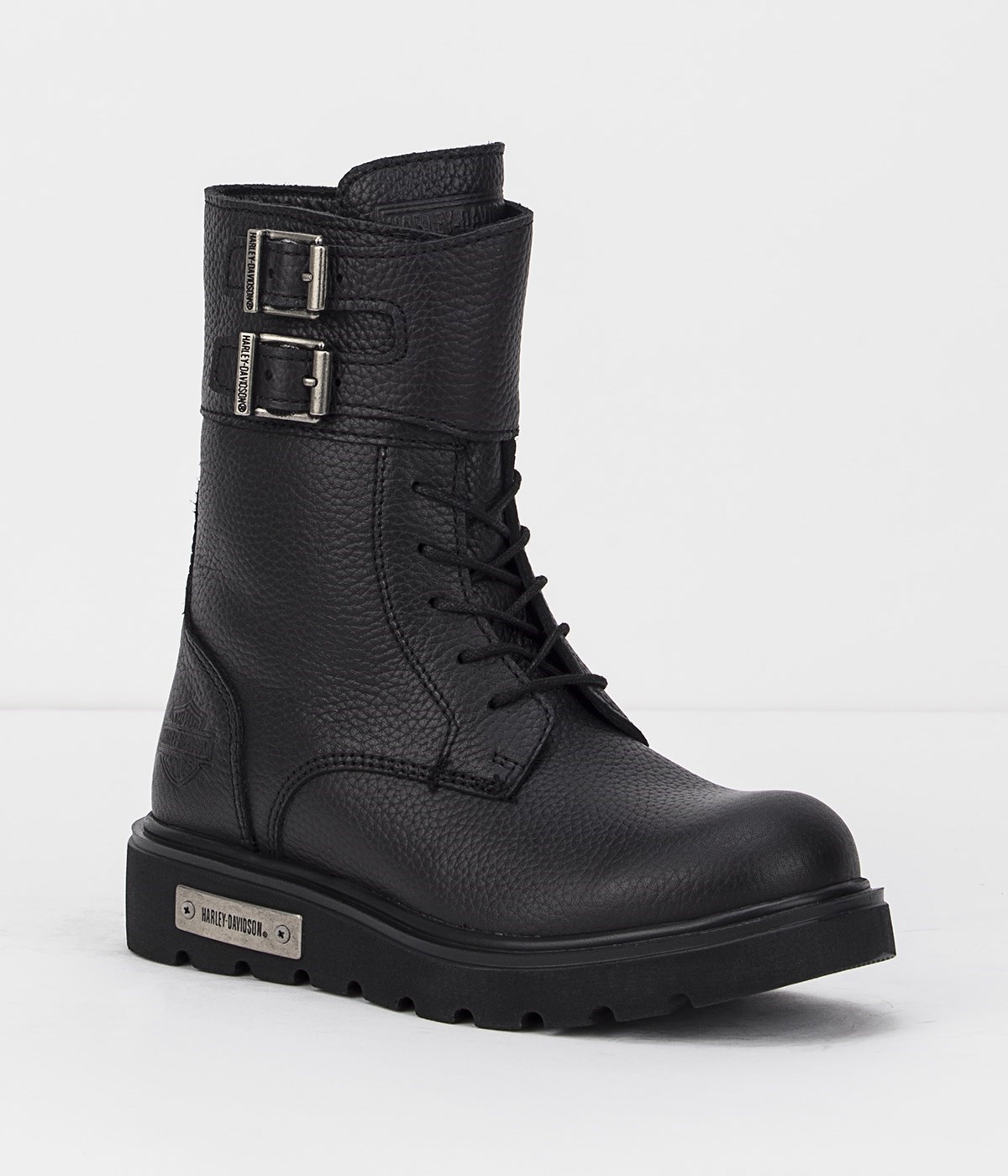 Harley Davidson Kadın Bot 021Z100558 Black // Baskılı Deri