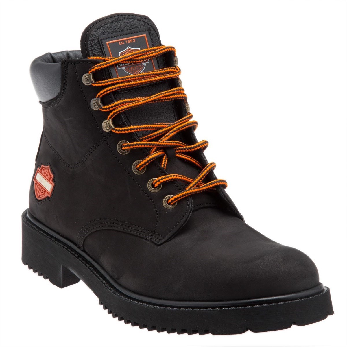 Harley Davidson Erkek Bot 025M100225 Black // Nubuk