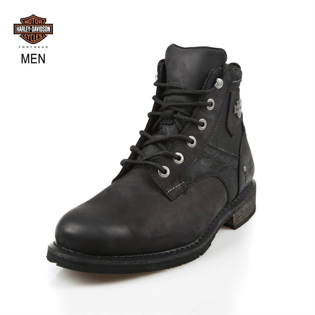 Harley Davidson Erkek Bot 025M100533 Black // Crazy Deri