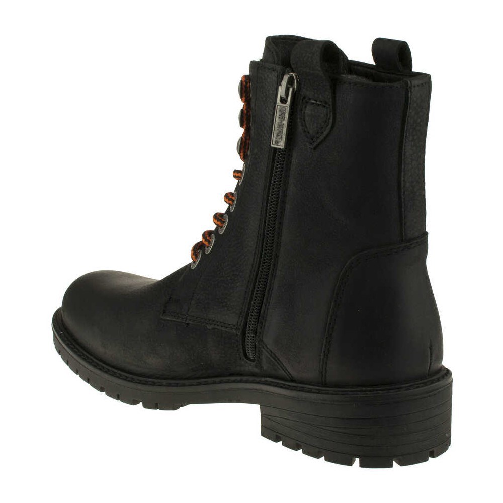 Harley Davidson Erkek Bot 025M100536 Black // Baskılı Deri