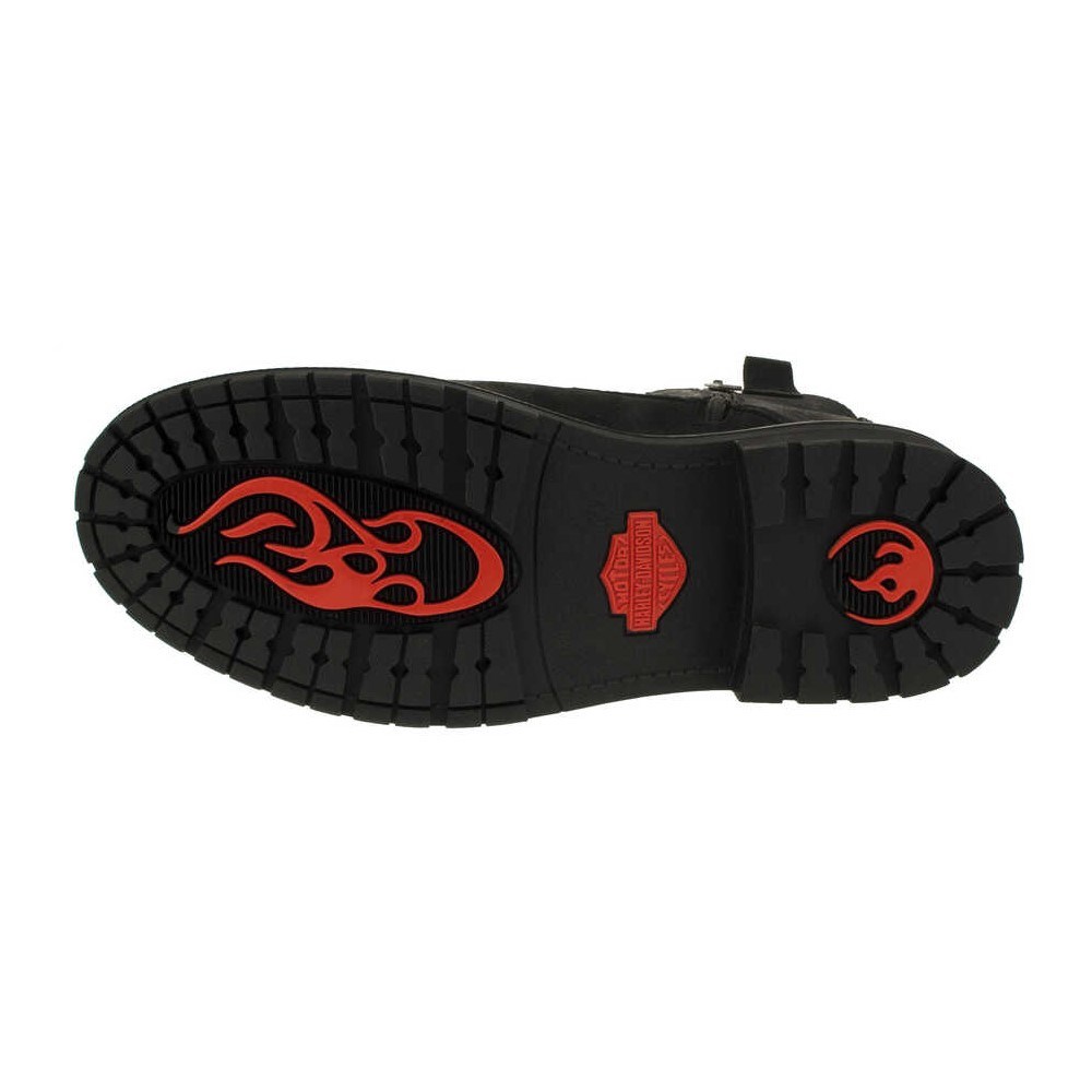 Harley Davidson Erkek Bot 025M100536 Black // Baskılı Deri