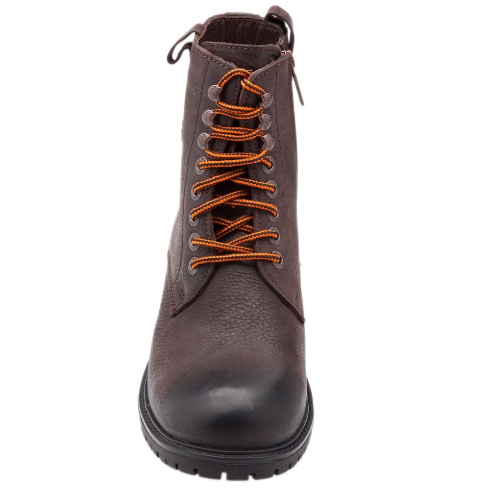 Harley Davidson Erkek Bot 025M100536 Brown // Baskılı Deri