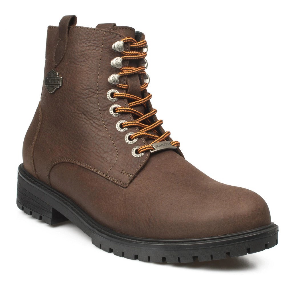 Harley Davidson Erkek Bot 025M100536 Brown // Baskılı Nubuk