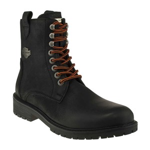 Harley Davidson Erkek Bot 025M100536 Black // Baskılı Deri