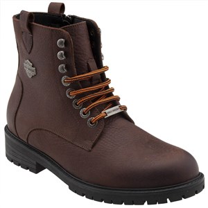 Harley Davidson Erkek Bot 025M100536 Brown // Baskılı Deri