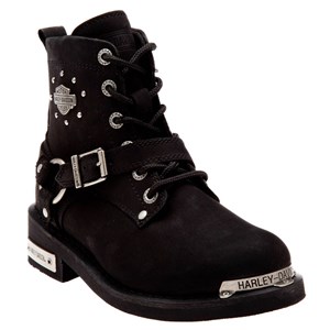 Harley Davidson Kadın Bot 025Z100423 Black // Nubuk