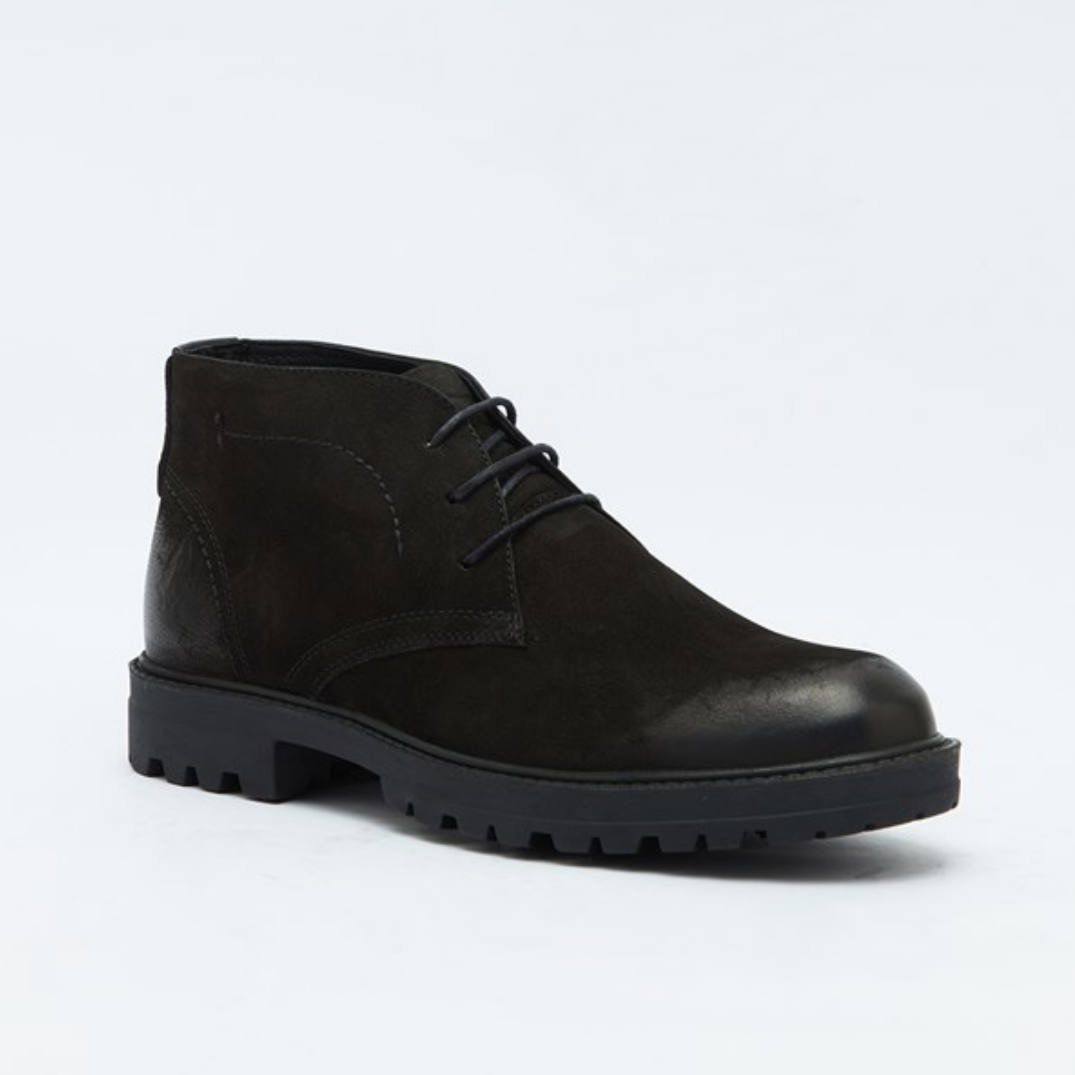 Hush Puppies Erkek Bot 031M101769 Black // Nubuk