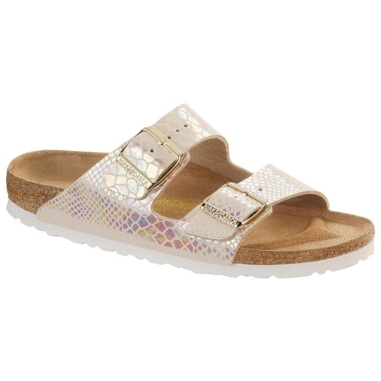 Birkenstock Kadın Sandalet 057623 Shıny Snake Cream