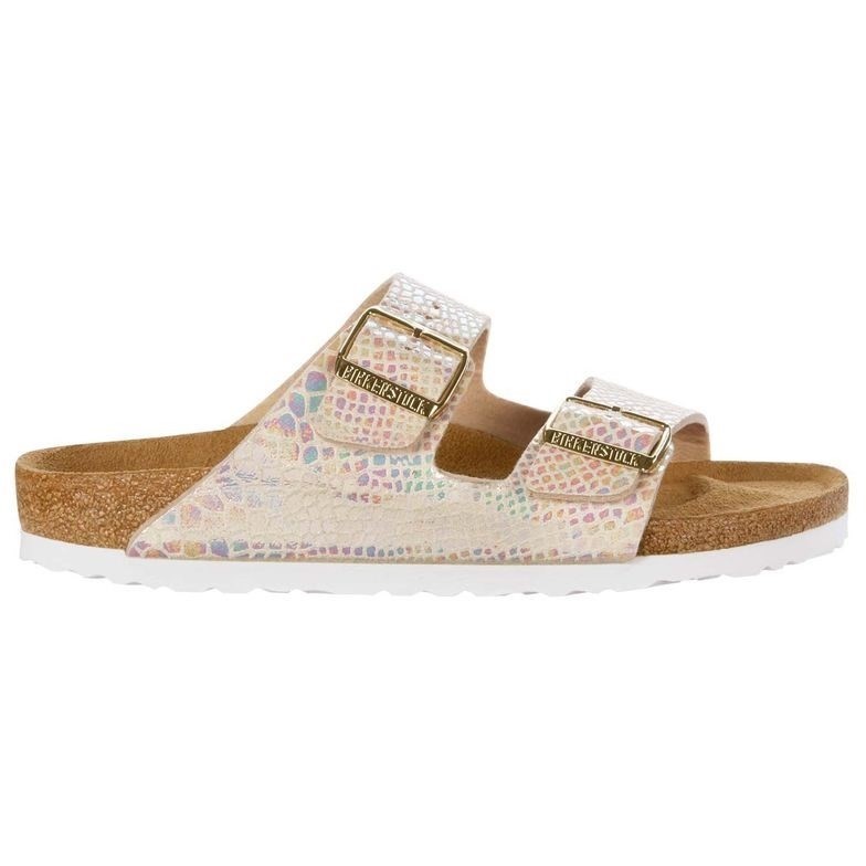 Birkenstock Kadın Sandalet 057623 Shıny Snake Cream