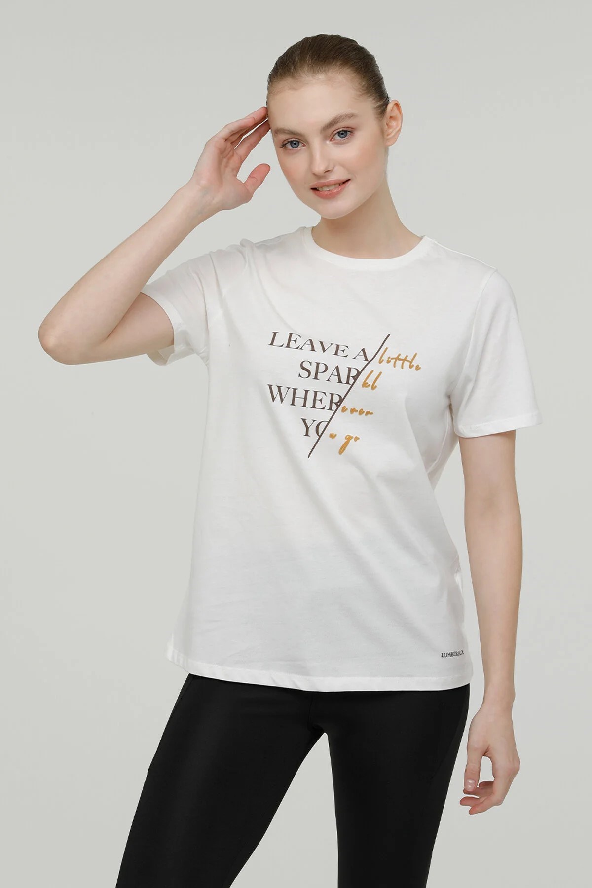 Lumberjack Kadın T-Shirt 100002528 Ekru