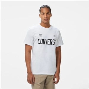 Converse Erkek T-Shirt 10027363 Whıte/Unıversıty Red/Black