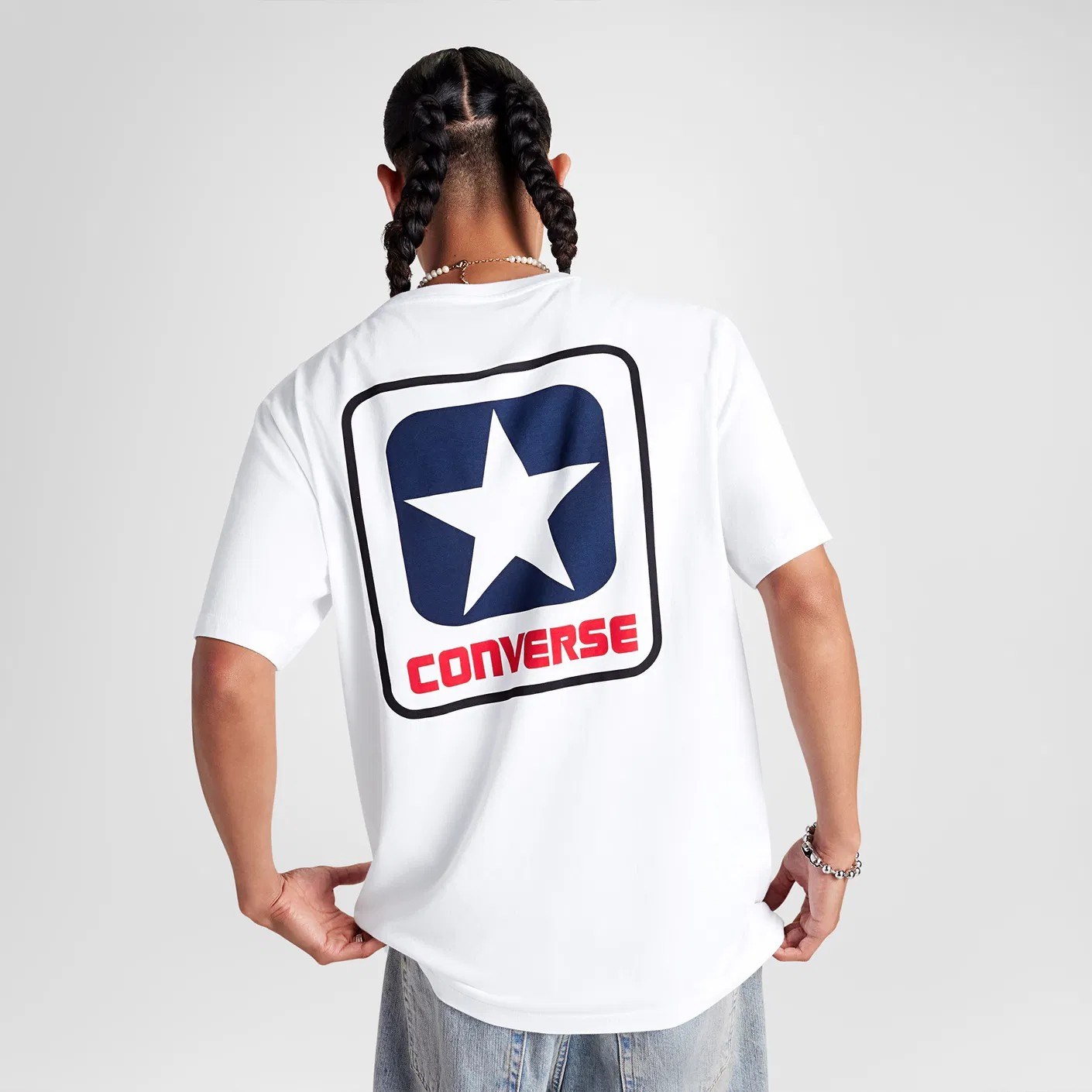Converse Erkek T-Shirt 10027993 Whıte/Unıversıty Red/Black