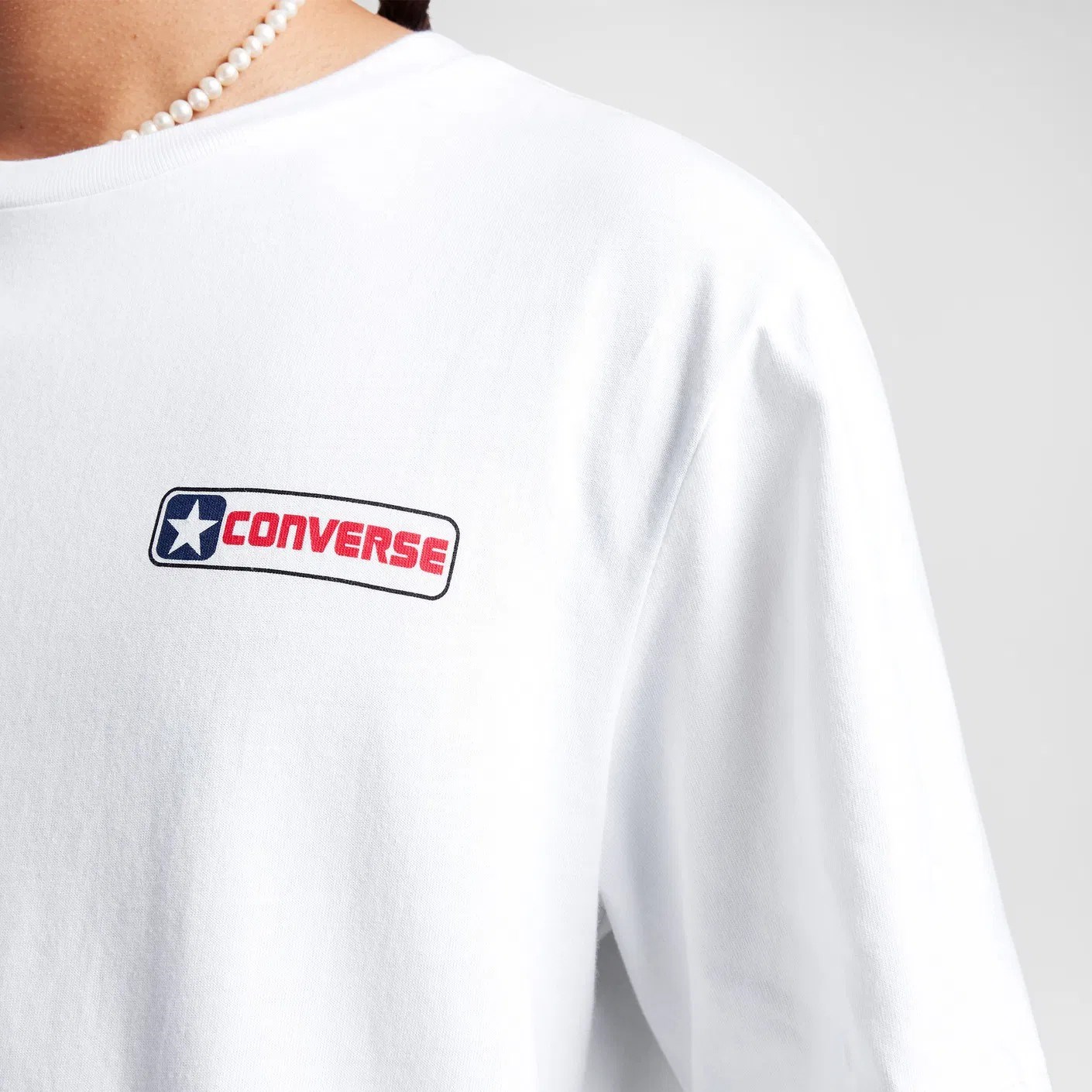 Converse Erkek T-Shirt 10027993 Whıte/Unıversıty Red/Black