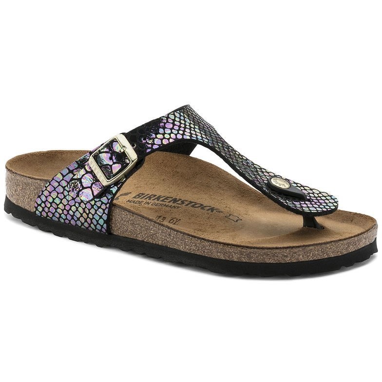 Birkenstock Kadın Sandalet 1003464 Shıny Snake Black Multı