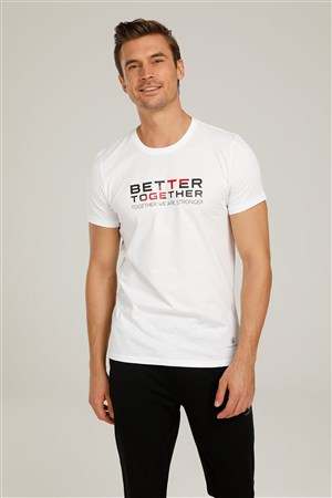 Lumberjack Erkek T-Shirt 101060303 Beyaz