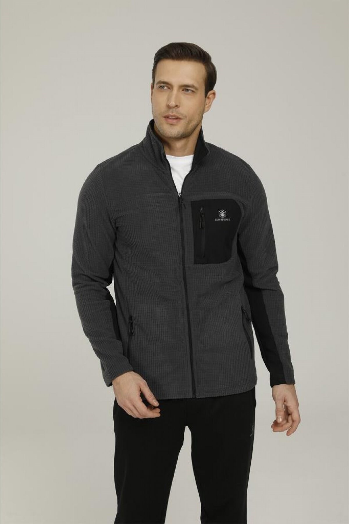 Lumberjack Erkek S-Shirt 101063749 Gri/Siyah