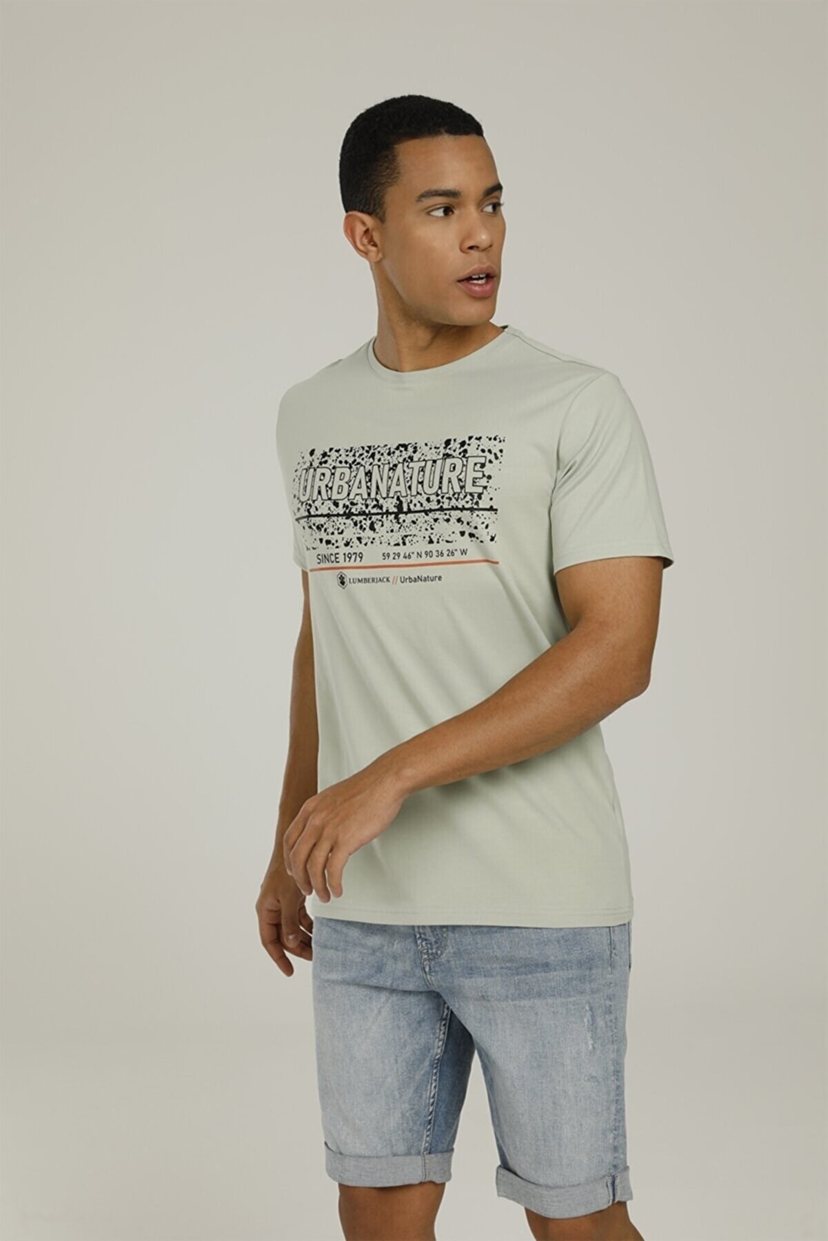 Lumberjack Erkek T-Shirt 101093428 Pastel Mınt
