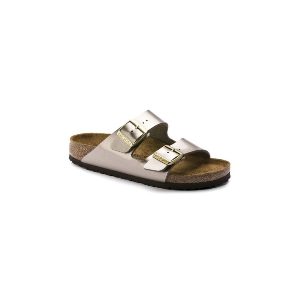 Birkenstock Kadın Terlik 1012972 Electrıc Metallıc Taupe