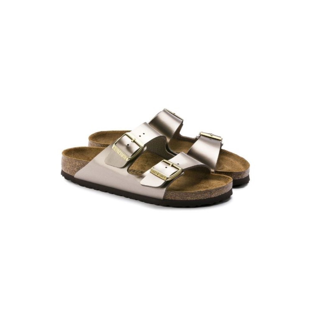 Birkenstock Kadın Terlik 1012972 Electrıc Metallıc Taupe