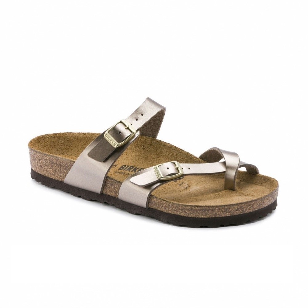 Birkenstock Kadın Terlik 1012977 Electrıc Metallıc Taupe
