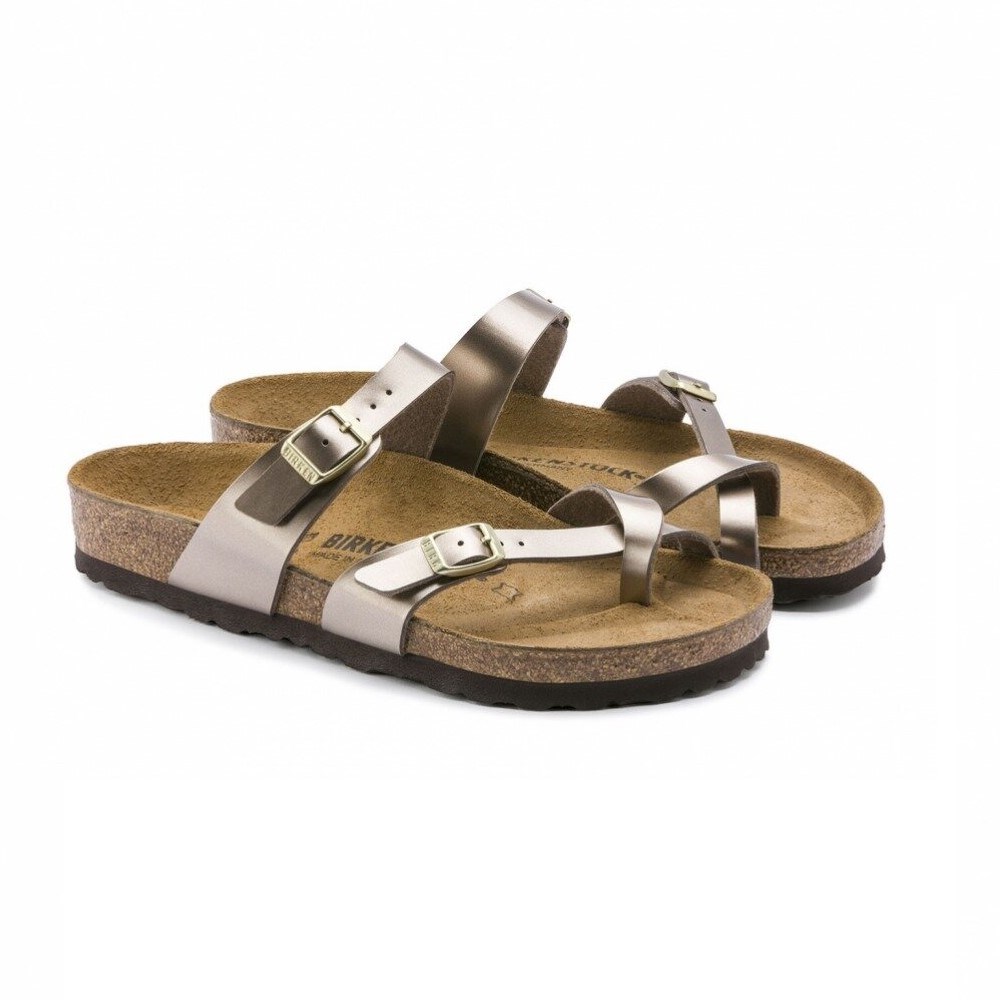 Birkenstock Kadın Terlik 1012977 Electrıc Metallıc Taupe