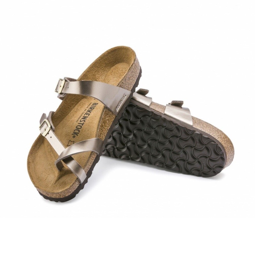 Birkenstock Kadın Terlik 1012977 Electrıc Metallıc Taupe