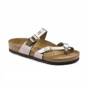 Birkenstock Kadın Terlik 1012977 Electrıc Metallıc Taupe