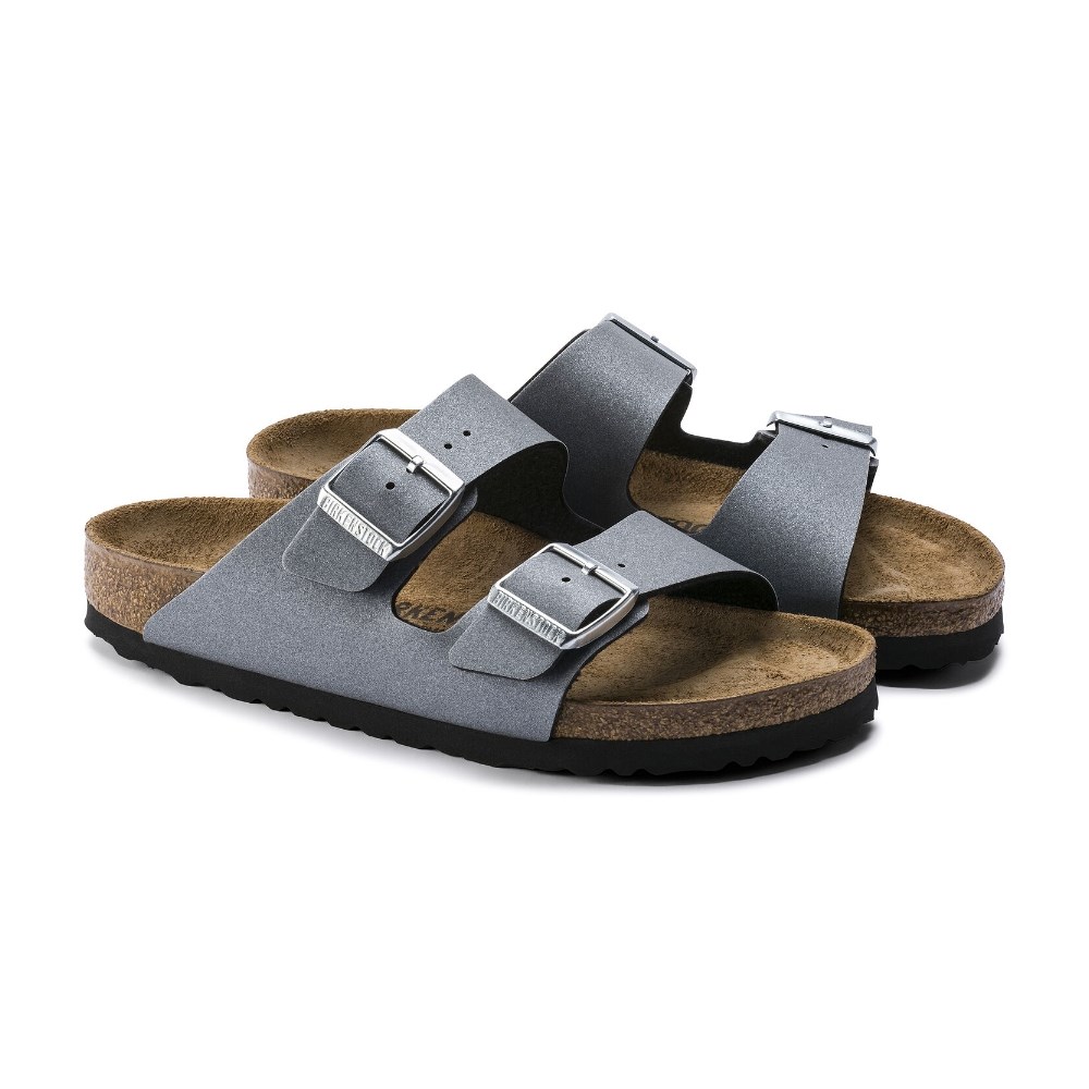 Birkenstock Kadın Terlik 1014285 Icy Metallıc Anthracıte