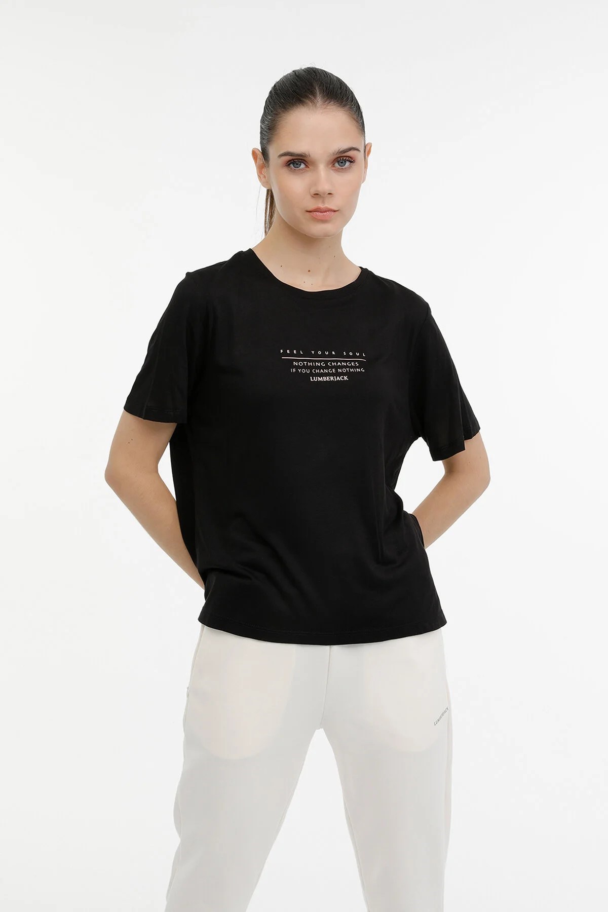 Lumberjack Kadın T-Shirt 101439060 Sıyah