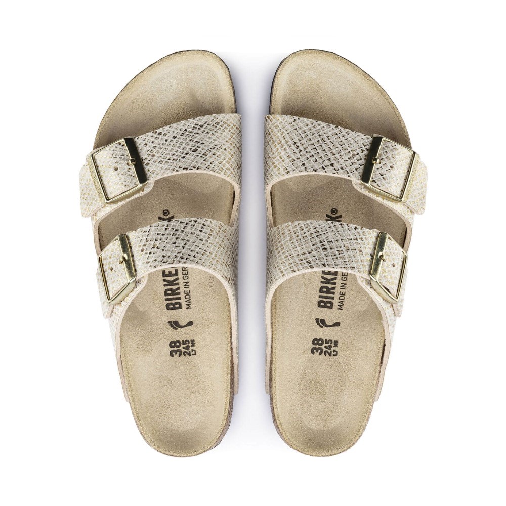 Birkenstock Kadın Terlik 1019374 Shıny Python Eggshell