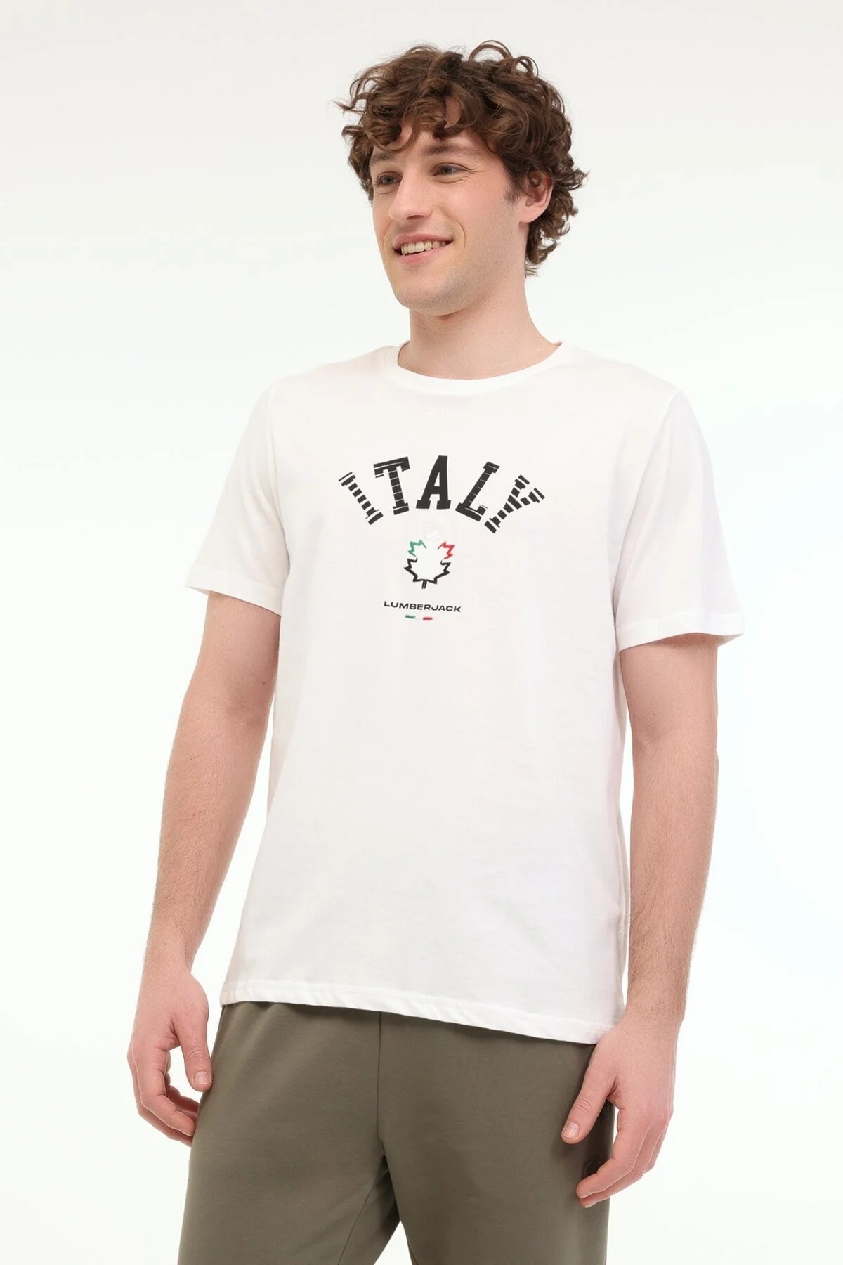 Lumberjack Erkek T-Shirt 101940309 Beyaz