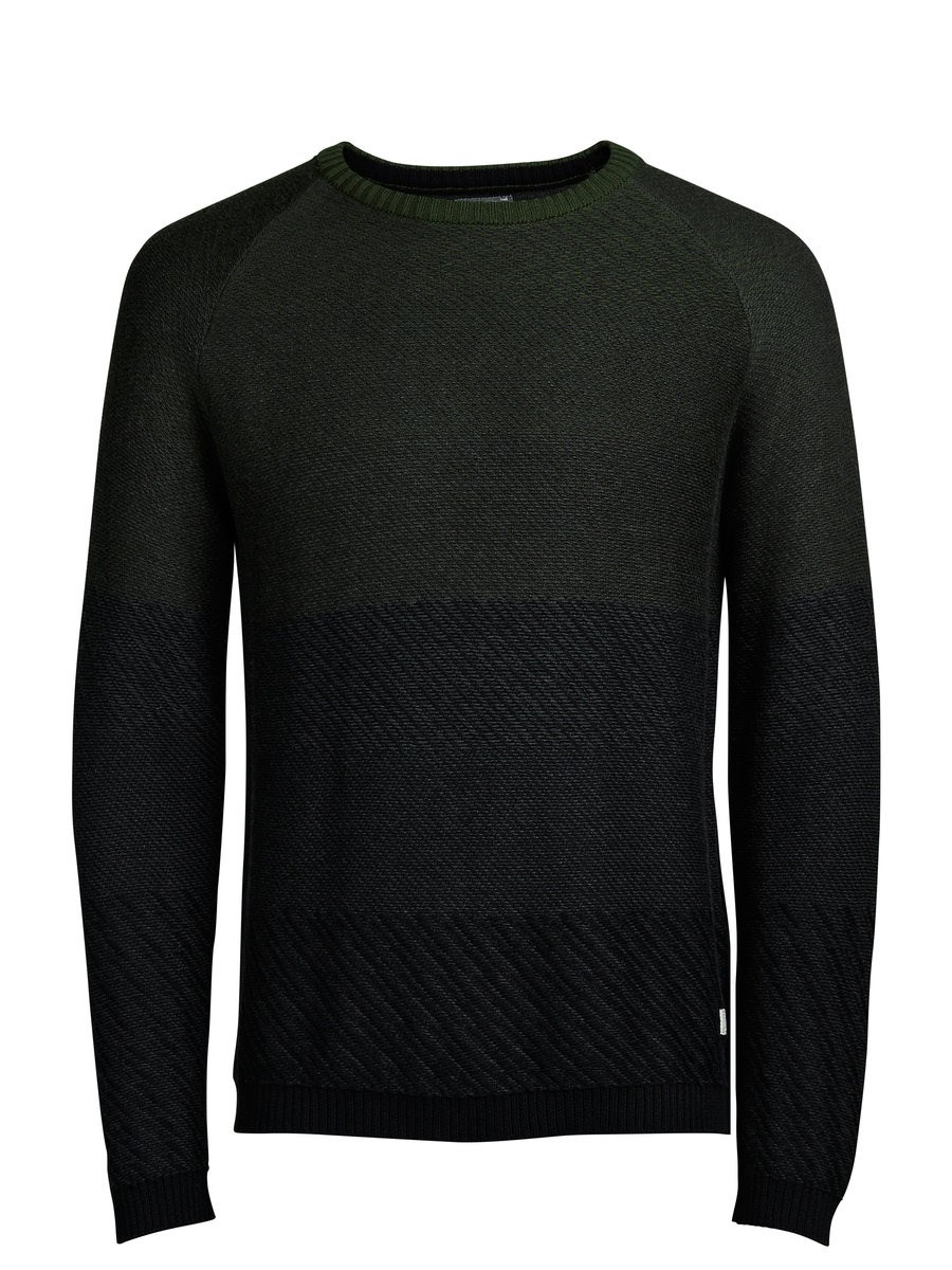 Jack Jones Erkek Kazak 12109912 Dark Grey Melange