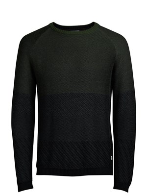 Jack Jones Erkek Kazak 12109912 Dark Grey Melange