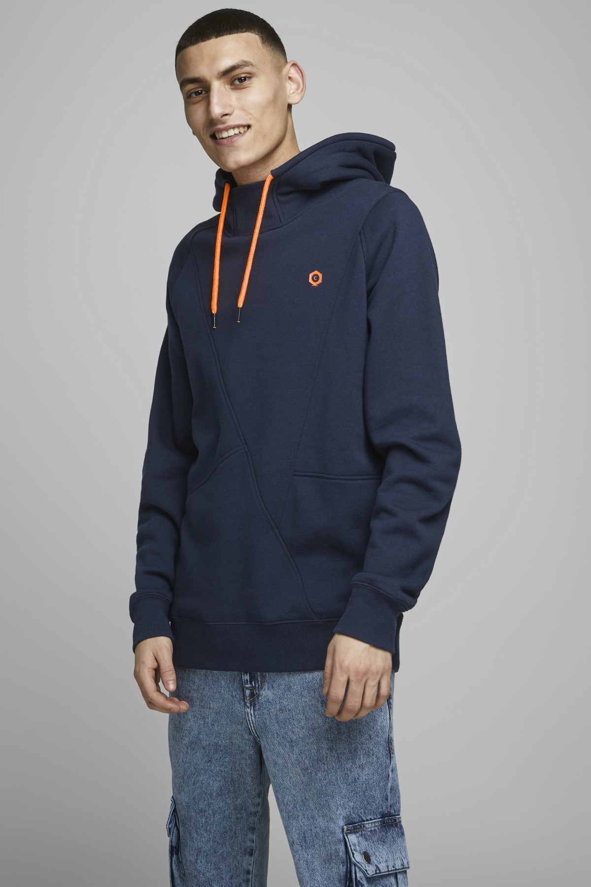 Jack Jones Erkek S-Shirt 12116490 Navy Blazer