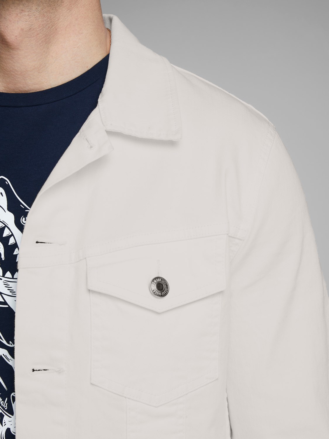 Jack Jones Erkek Ceket 12136319 Blanc De Blanc