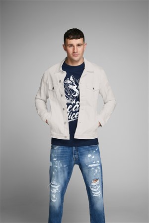 Jack Jones Erkek Ceket 12136319 Blanc De Blanc