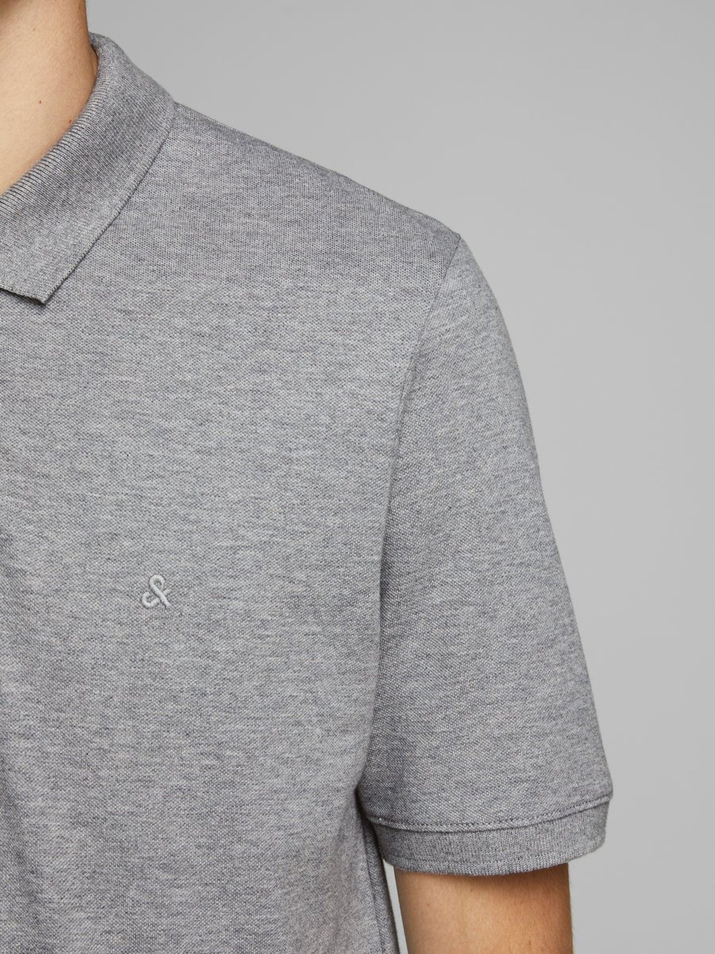 Jack Jones Erkek T-Shirt 12136516 Light Grey Melange