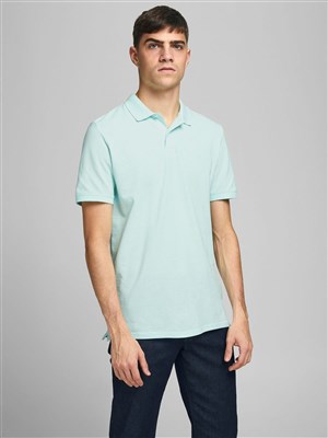 Jack Jones Erkek T-Shirt 12136516 Bleached Aqua