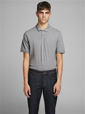 Jack Jones Erkek T-Shirt 12136516 Light Grey Melange