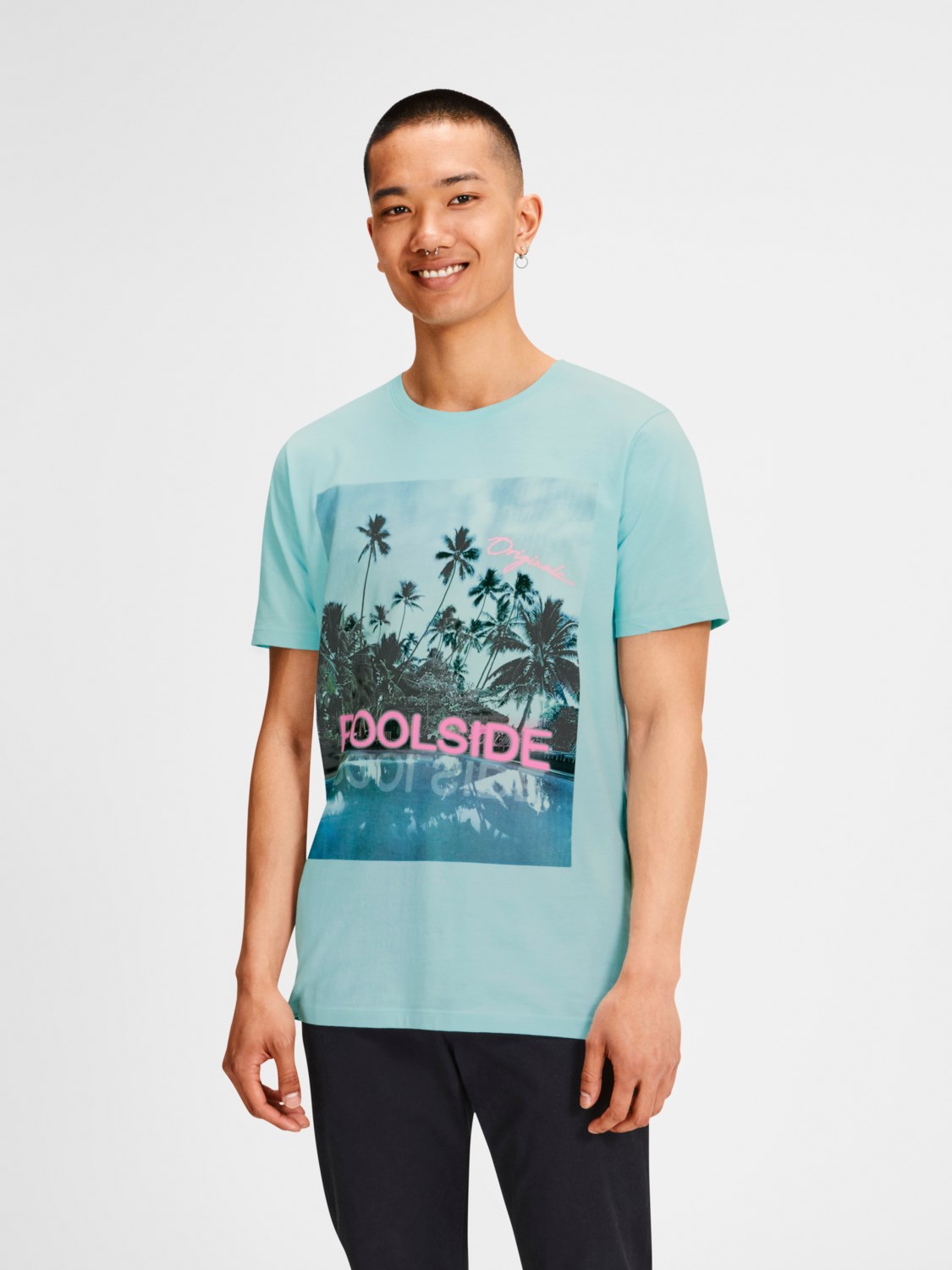 Jack Jones Erkek T-Shirt 12136530 Plume