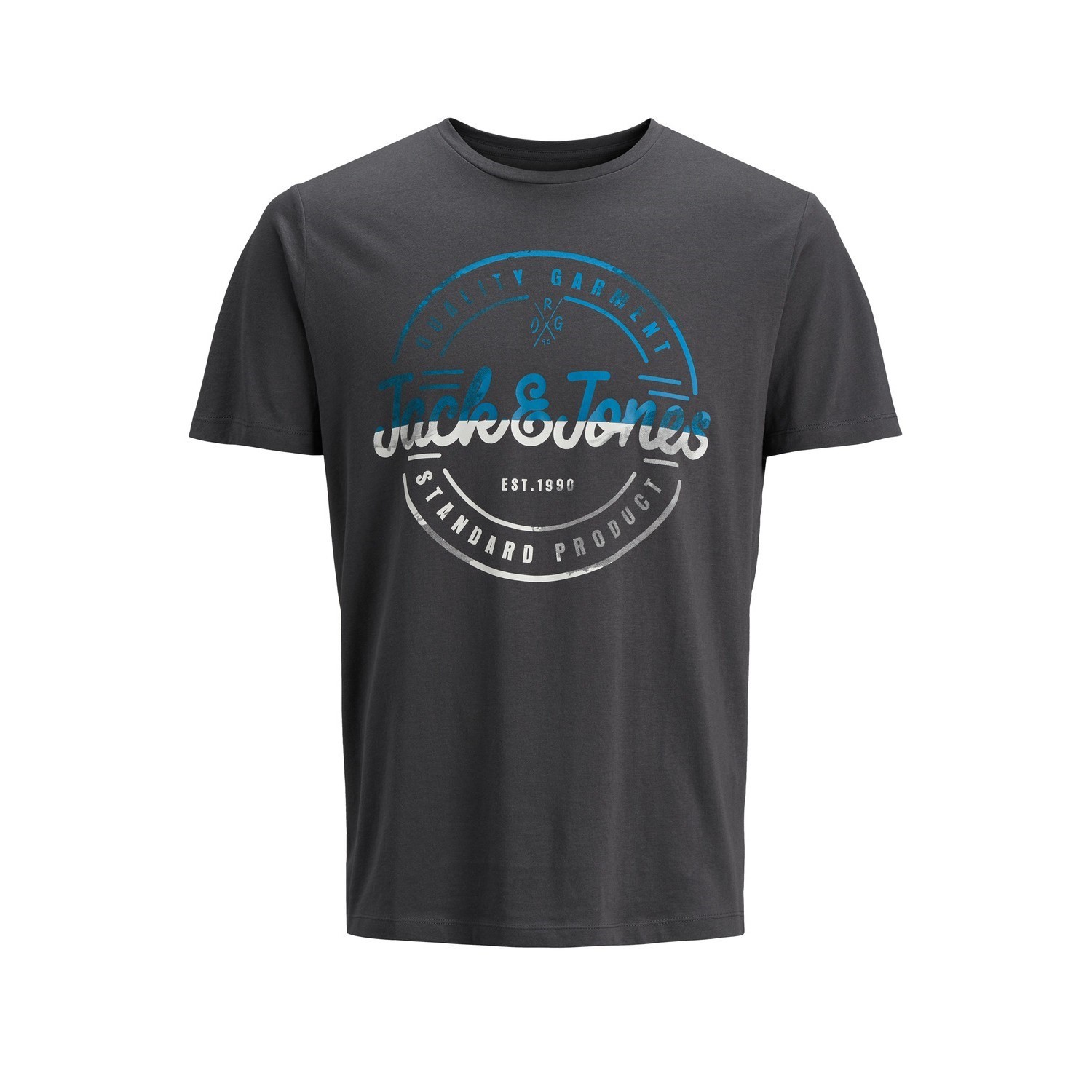 Jack Jones Erkek T-Shirt 12136589 Asphalt