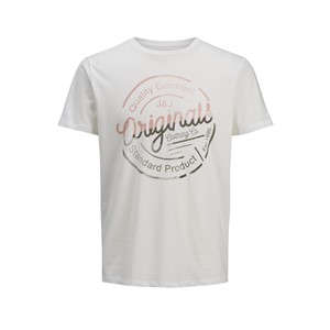 Jack Jones Erkek T-Shirt 12136589 Cloud Dancer