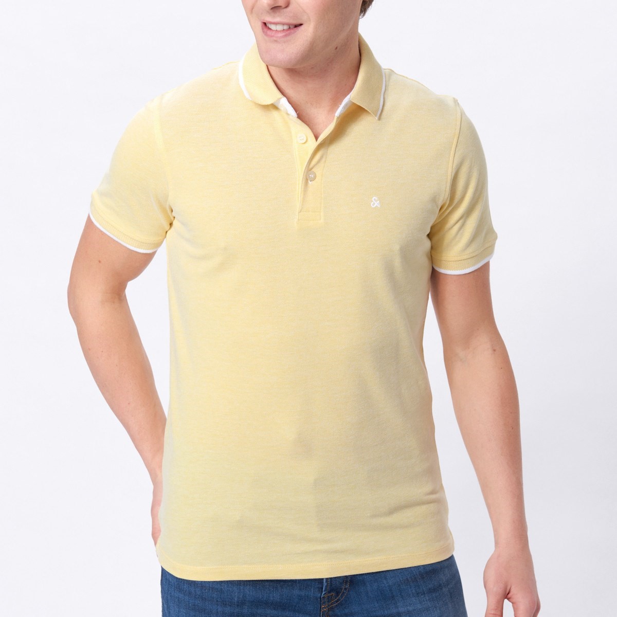 Jack Jones Erkek T-Shirt 12136668 Goldfinch