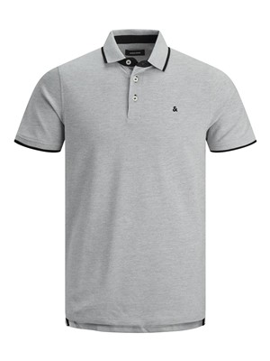Jack Jones Erkek T-Shirt 12136668 Light Grey Melange