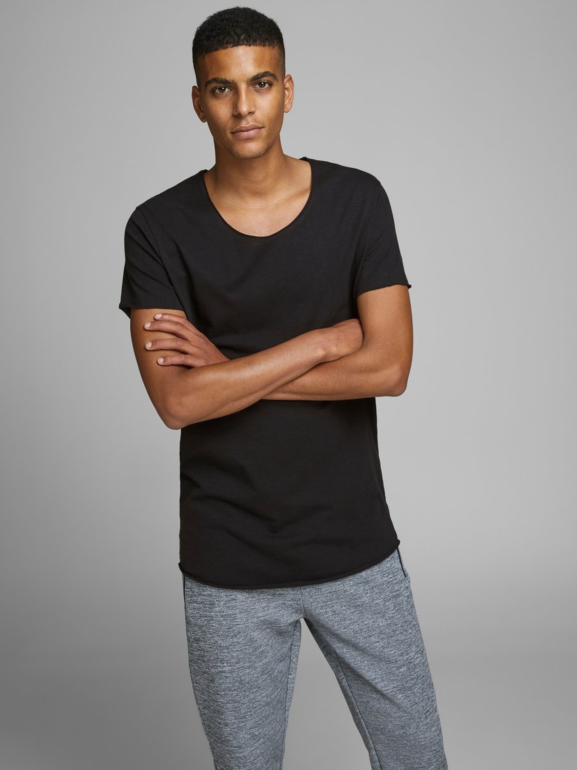 Jack Jones Erkek T-Shirt 12136679 Black
