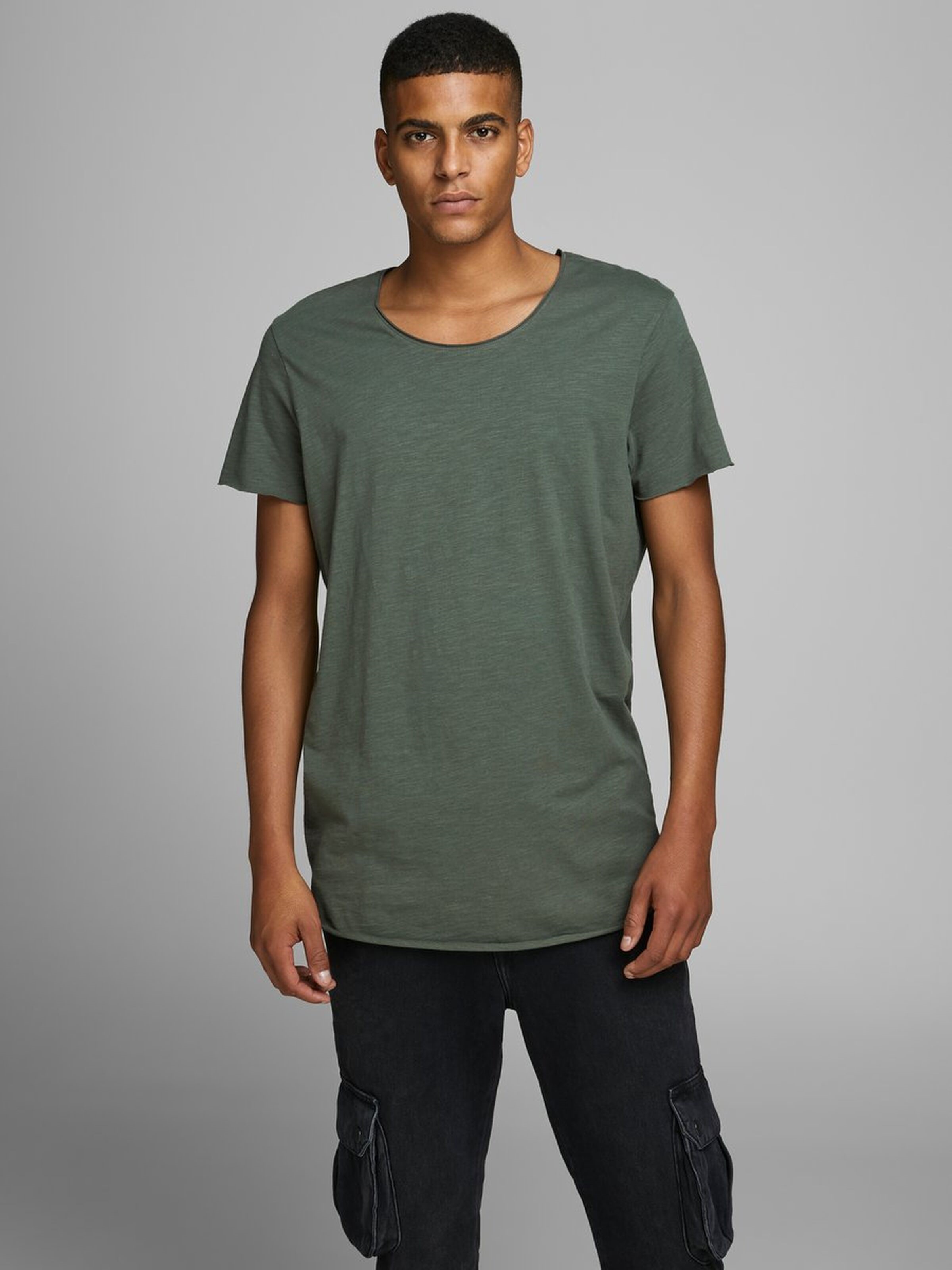 Jack Jones Erkek T-Shirt 12136679 Thyme
