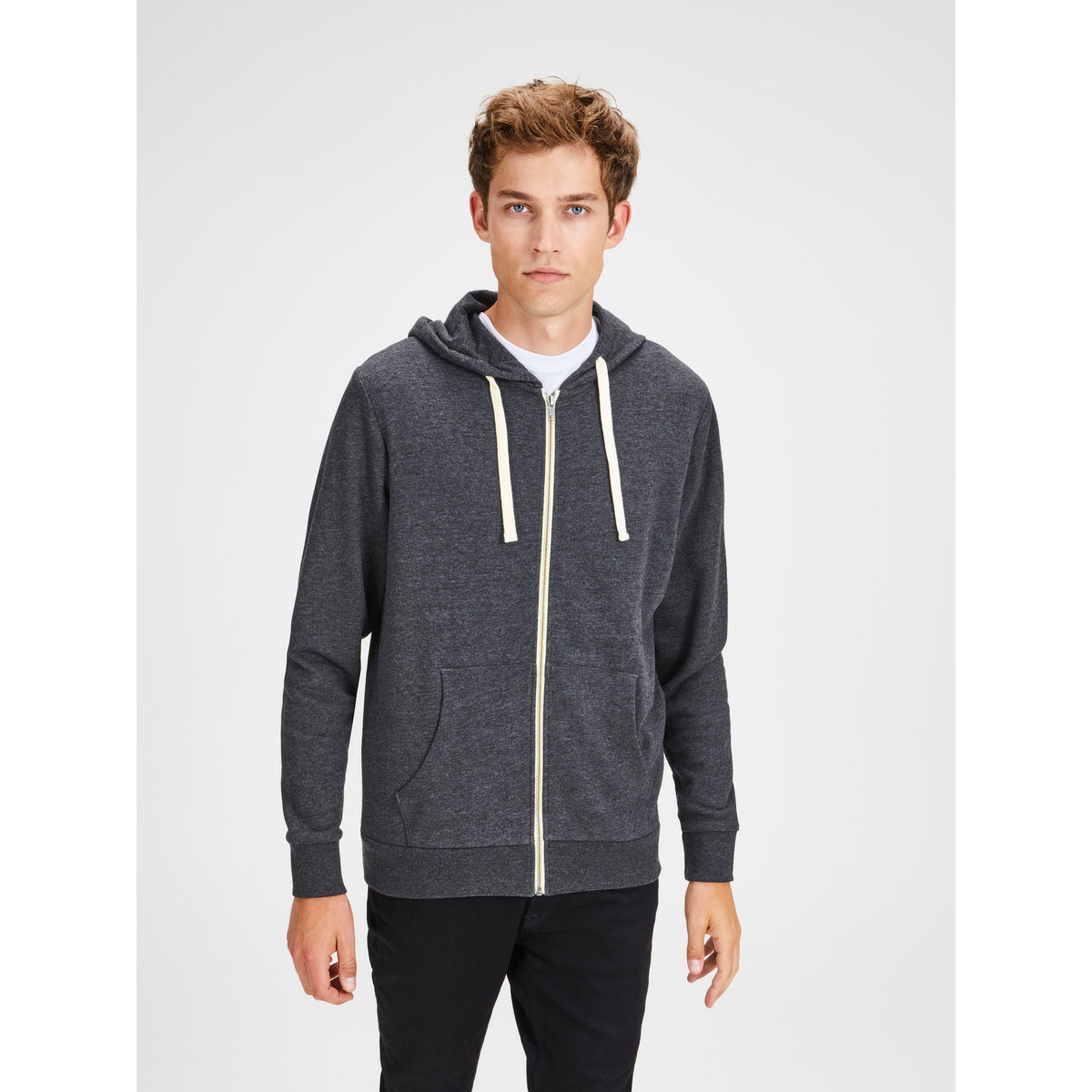 Jack Jones Erkek S-Shirt 12136884 Dark Grey Melange