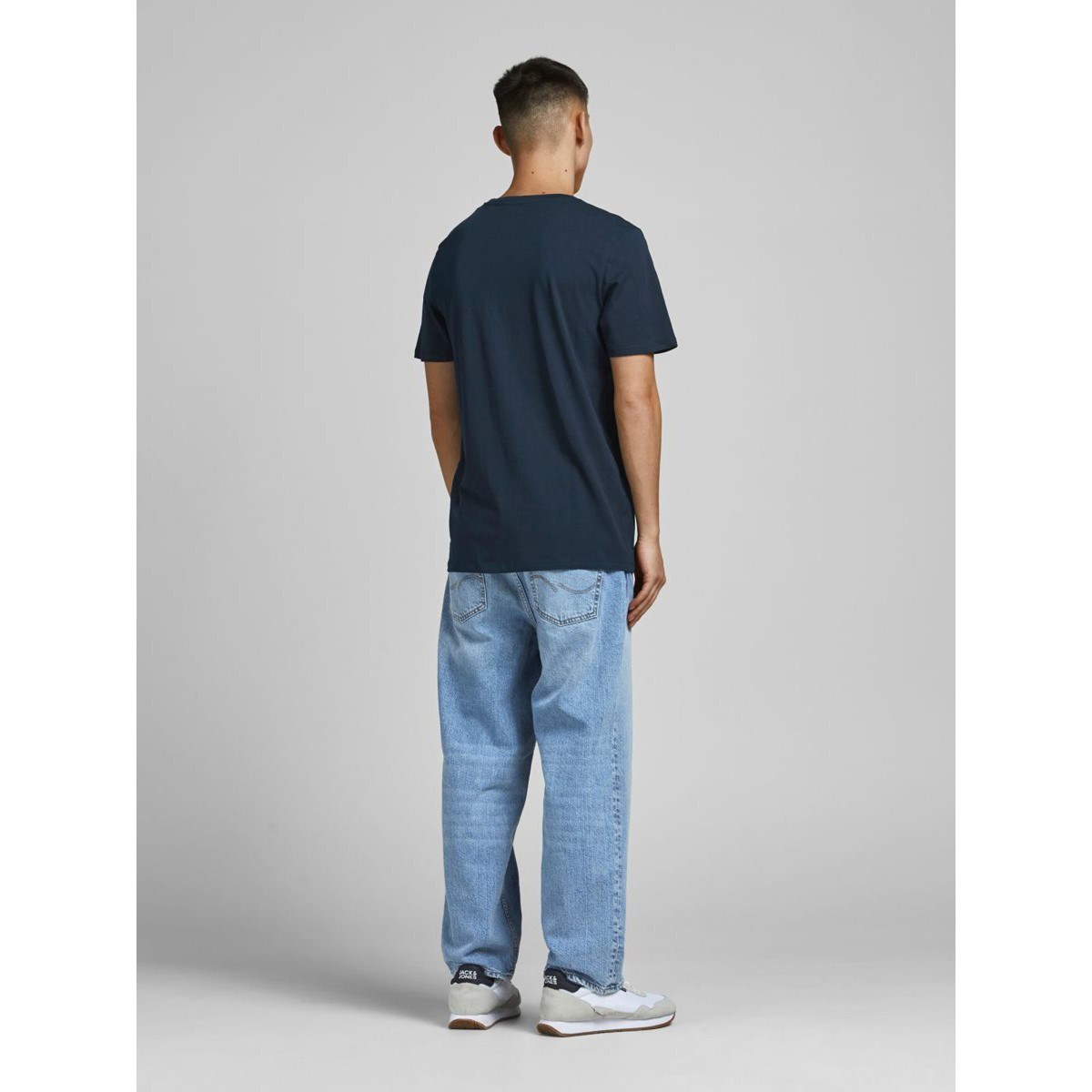 Jack Jones Erkek T-Shirt 12137126 Navy Blazer